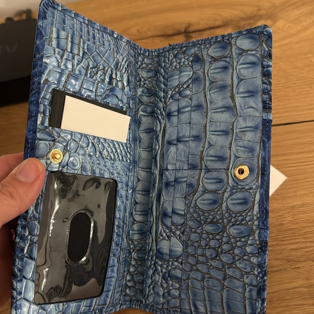 Brahmin electric Blue ombré  Textured Wallet - Picture 2 of 3